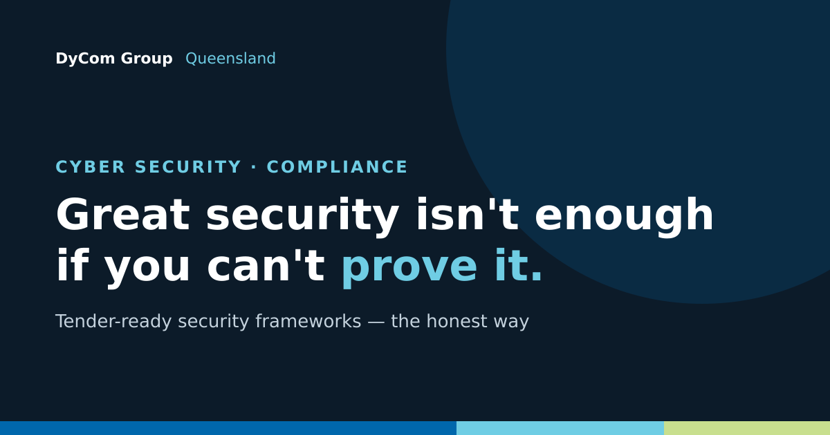 You can have great cyber security and still lose the tender